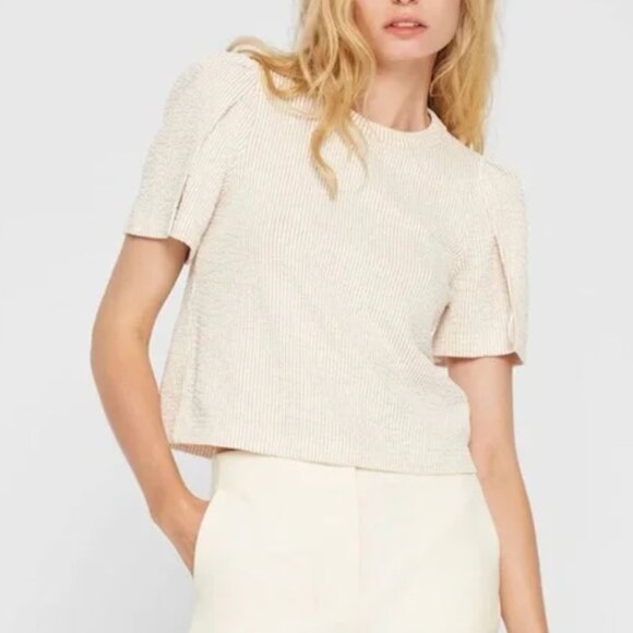 Club Monaco Textured Stripe Tee - Picture 2 of 6